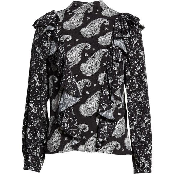 Ted Baker London Tiasey Paisley Blouse Size 8 - Picture 3 of 9